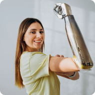 Preservation of muscle tone in the hands and spine.